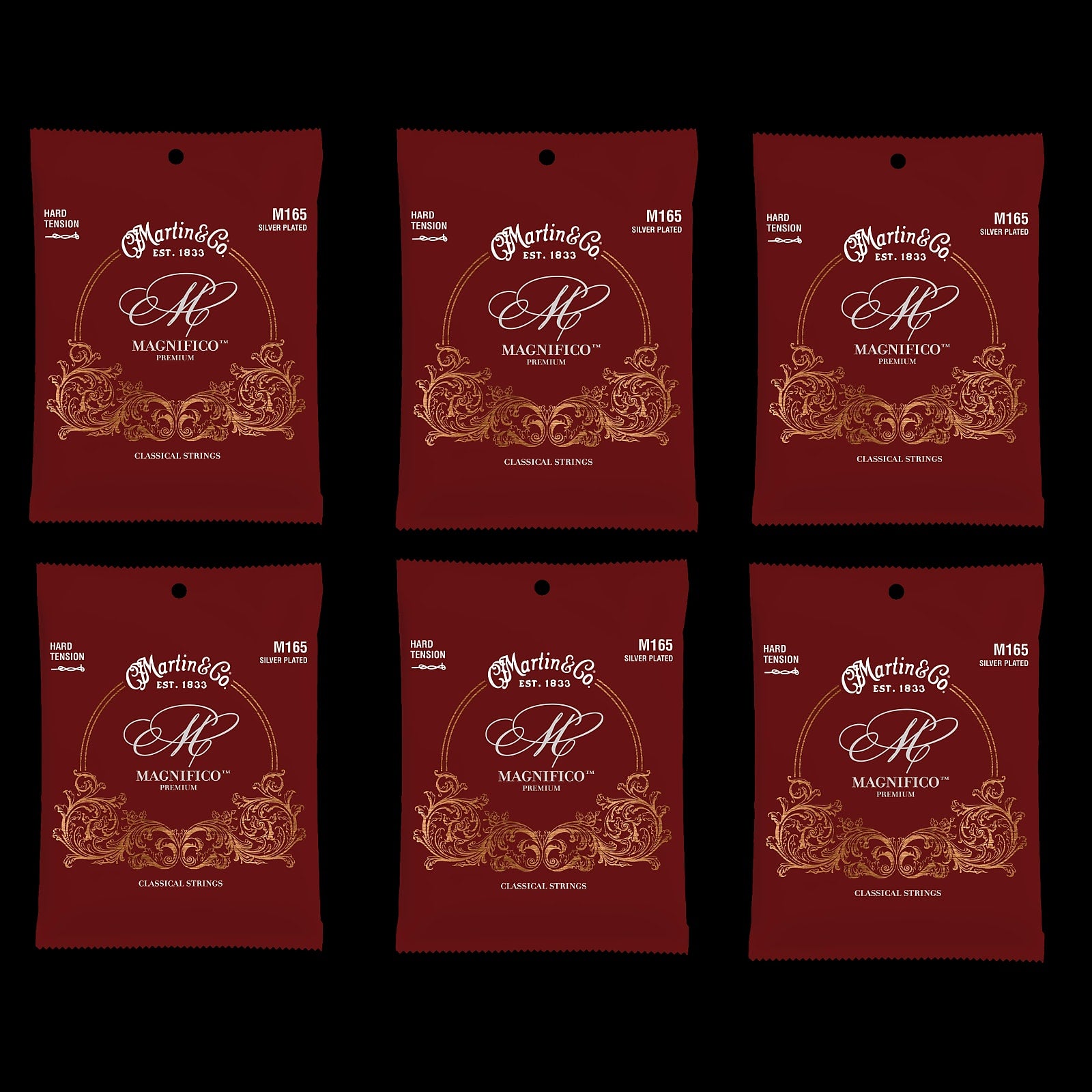 Martin M165 Magnifico Nylon Hard Tension Silverplated Strings