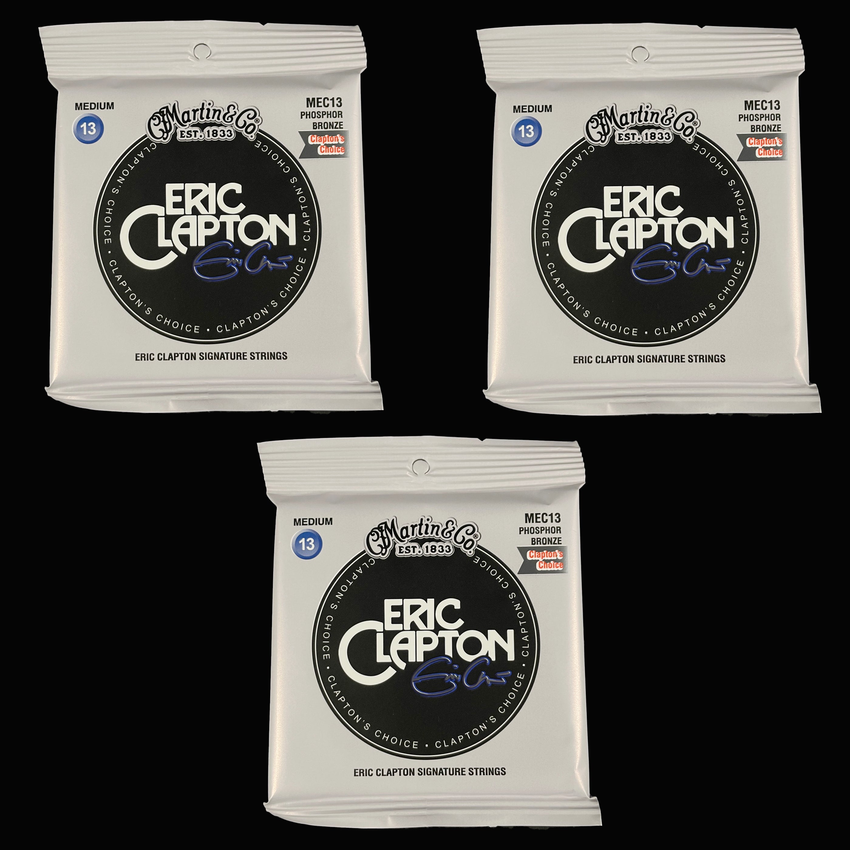 Martin Clapton's Choice MEC13 Phosphor Bronze Medium Acoustic Strings