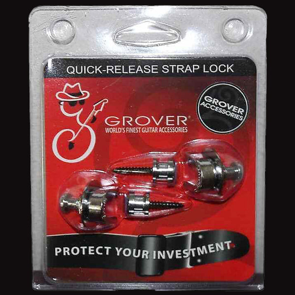 Grover Locking Strap Buttons Strap Lock Set GP800N Nickel