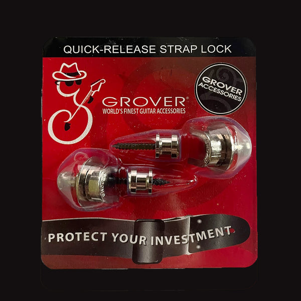 Grover GP800C Locking Strap Buttons Strap Lock Set Chrome