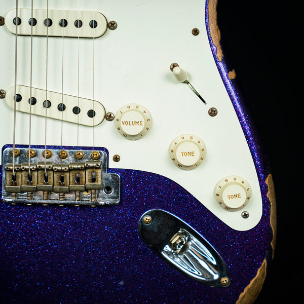 Fender Custom Shop 1957 Stratocaster Heavy Relic Midnight Purple Sparkle Maple Fingerboard (R120813)