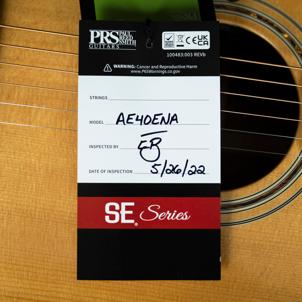 PRS Paul Reed Smith Angelus SE A40 Natural Spruce Ovangkol Acoustic Electric (CTCF12945)