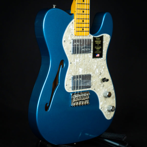 Fender American Vintage II 1972 Telecaster Thinline Lake Placid Blue Maple Fingerboard (V10583)