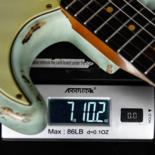 Fender Masterbuilt Paul Waller 62 Stratocaster Heavy Relic Surf Green/Sunburst Brazilian Rosewood (CZ566154)