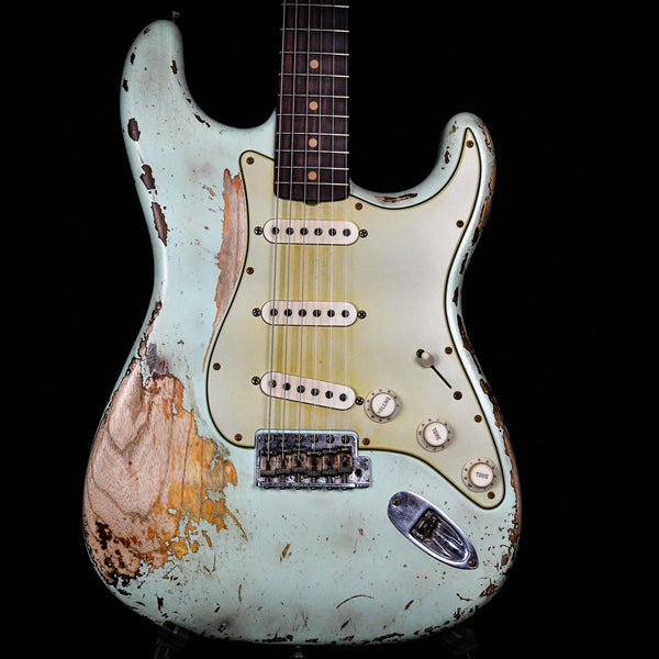 Fender Masterbuilt Paul Waller 62 Stratocaster Heavy Relic Surf Green/Sunburst Brazilian Rosewood (CZ566154)