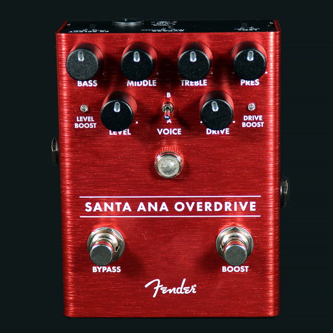 Fender Santa Ana Overdrive Effects Pedal Bass Mid Treble Pres 