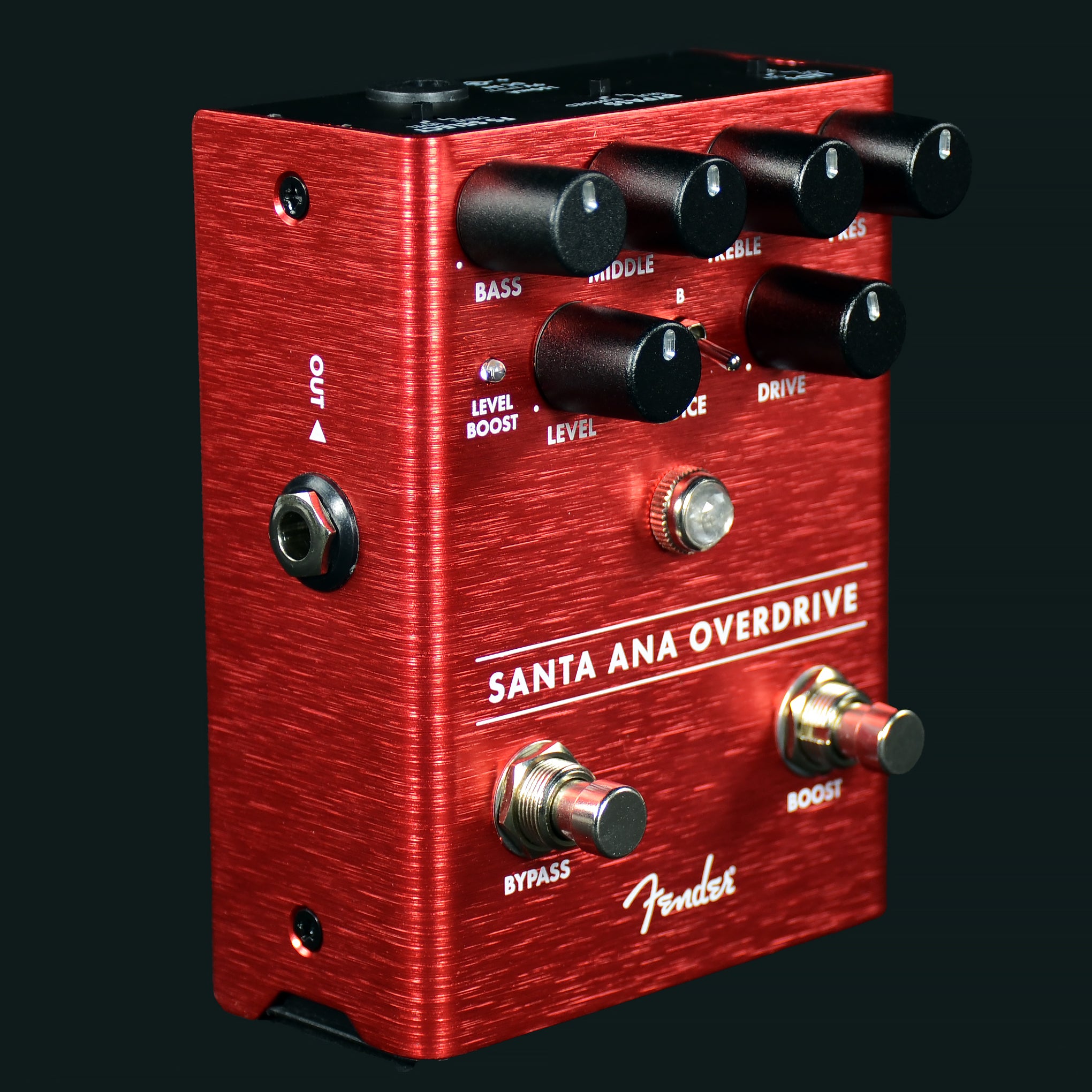 Fender Santa Ana Overdrive Effects Pedal Bass Mid Treble Pres