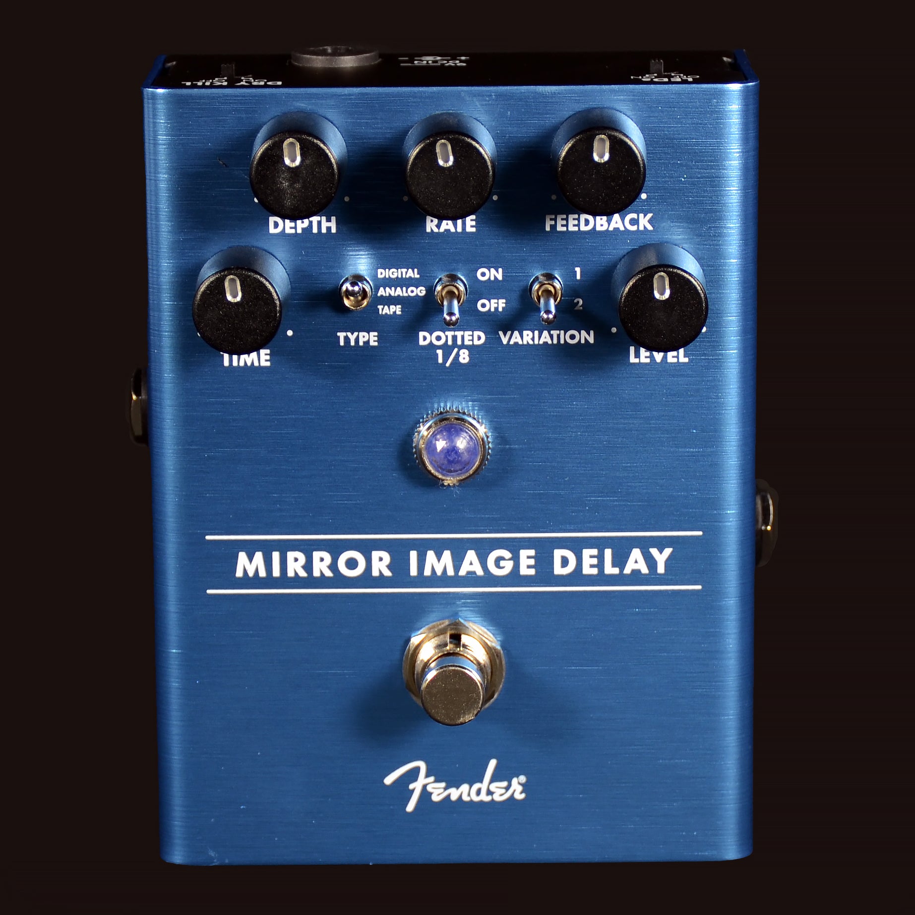Fender Mirror Image Delay Effects Pedal Time Depth Rate Feedback 