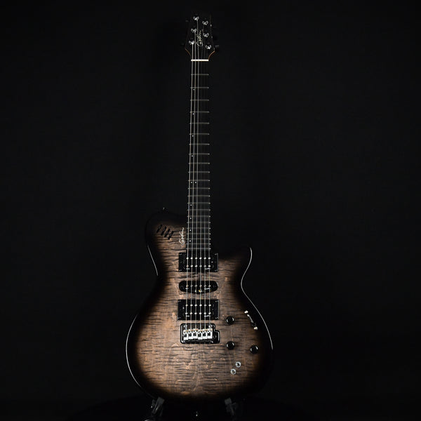Godin XTSA Leaftop Solid Body Electric Guitar Transparent Black (22492177)