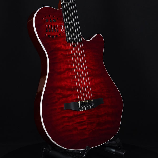 Godin ACS Grand Concert Quilted Maple Trans Red Nylon (22324141)