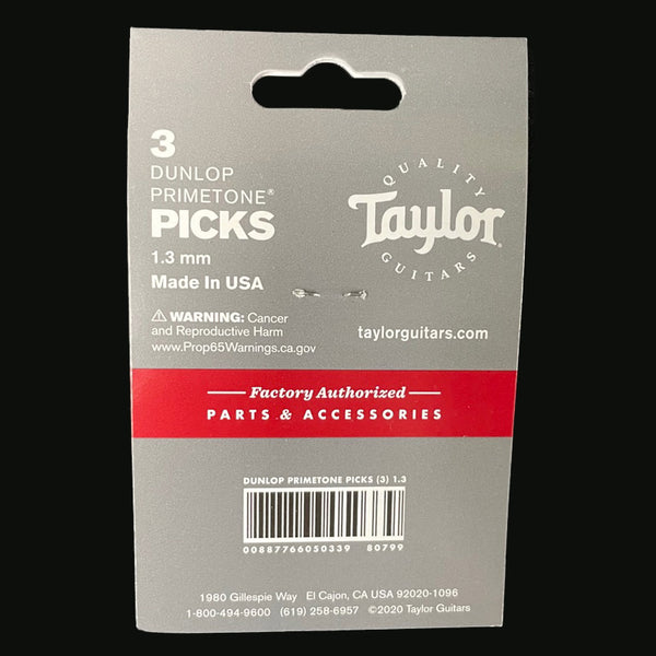 Taylor Primetone Picks Standard Shape 1.3mm 3 Pack