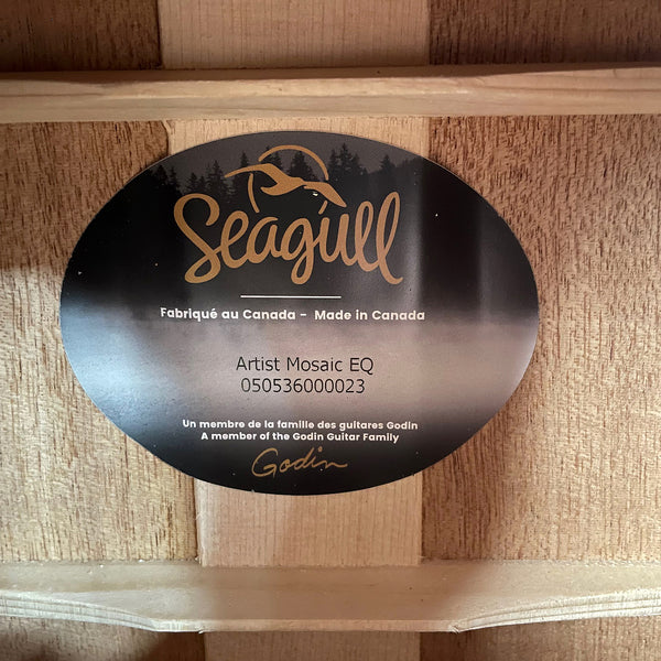 Seagull Artist Mosaic EQ Natural Dreadnought Acoustic Electric Guitar (050536000023)