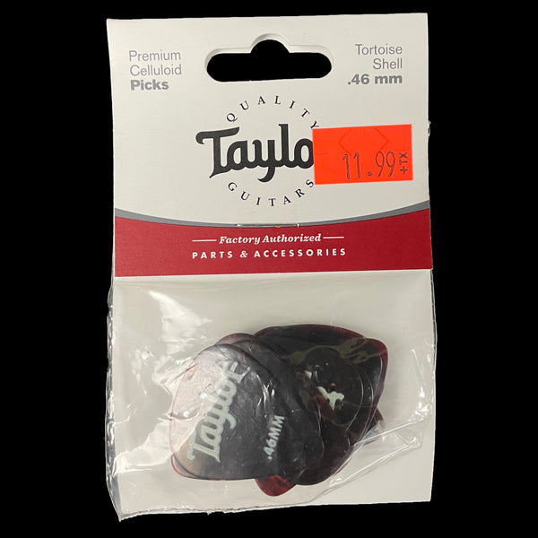 Taylor Celluloid Tortoise Shell .46mm 351 Pick Pack 12 Pack