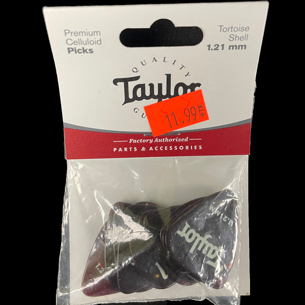 Taylor Celluloid Tortoise Shell 1.21mm 351 Pick Pack 12 Pack