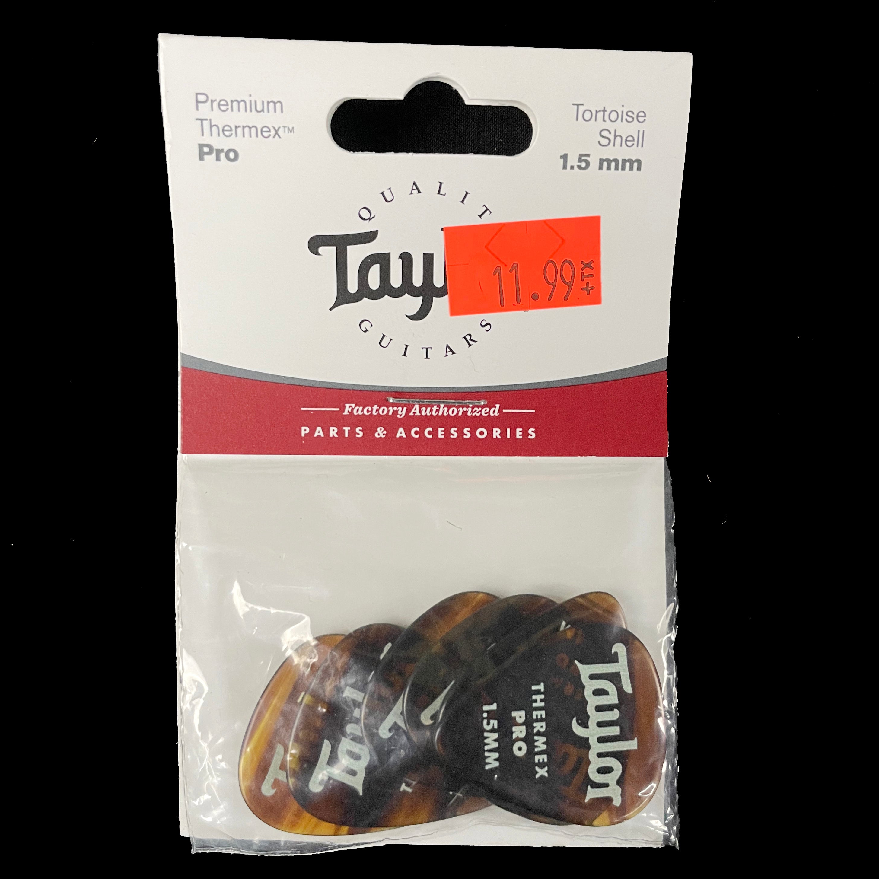 Taylor Premium 351 Thermex Pro Picks Tortoise Shell 6-Pack 1.5 mm