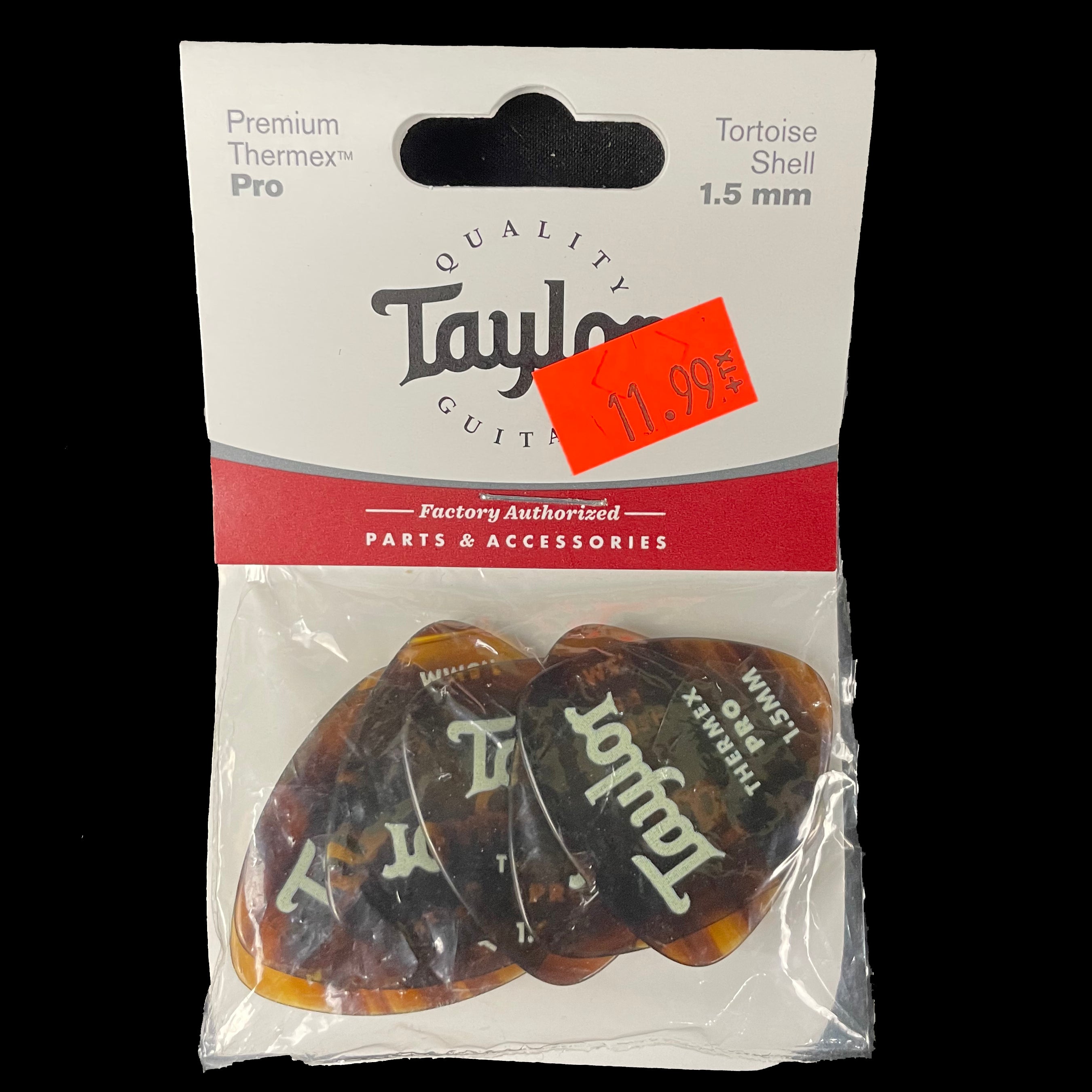 Taylor Premium 346 Thermex Pro Picks Tortoise Shell 1.5mm 6 Pack