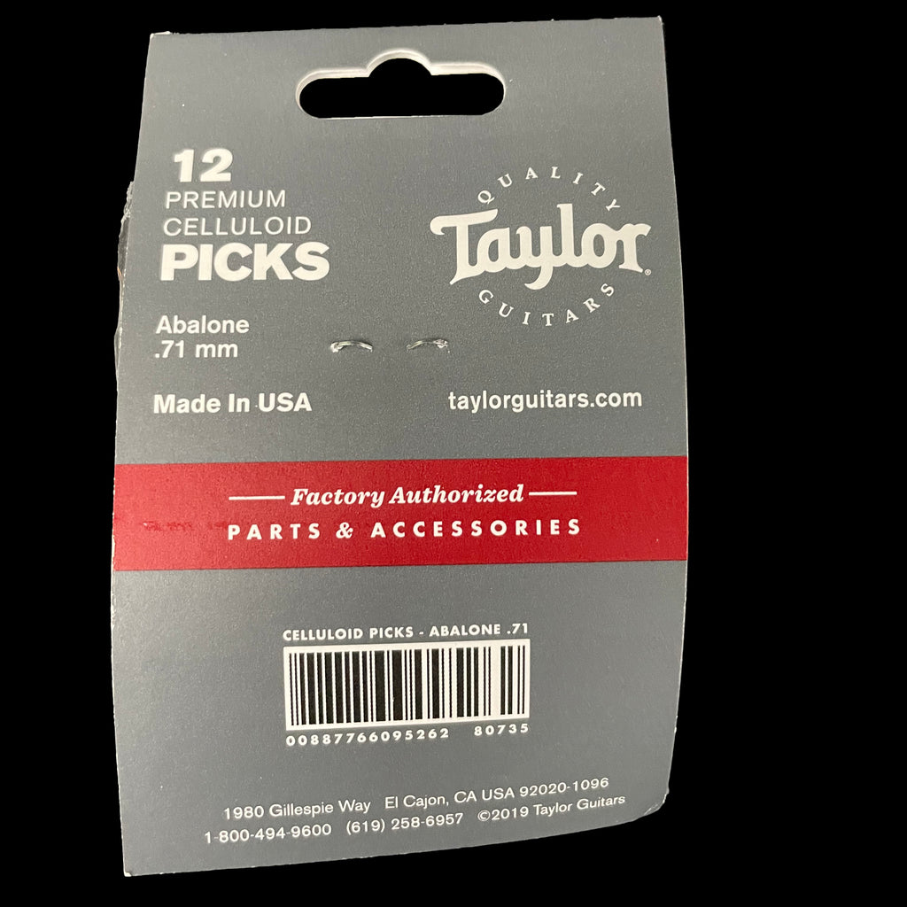 Taylor Celluloid 351 Guitar Picks 12 Pack .71mm