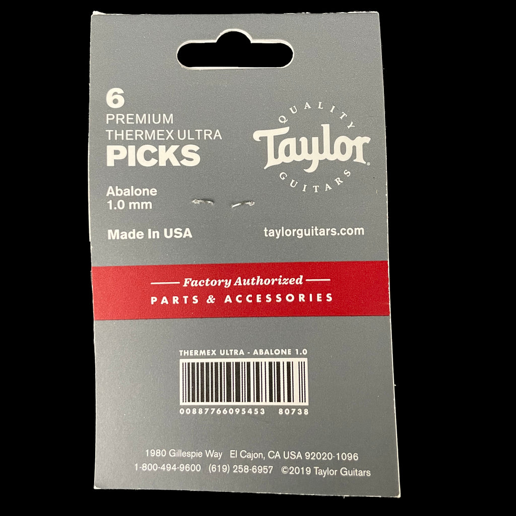 Taylor DarkTone Premium 351 Thermex Ultra Picks Abalone 1.0mm 6 Pack