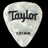 Taylor Celluloid 351 Guitar Pick Pack White Pearl 12 Pack 1.21mm