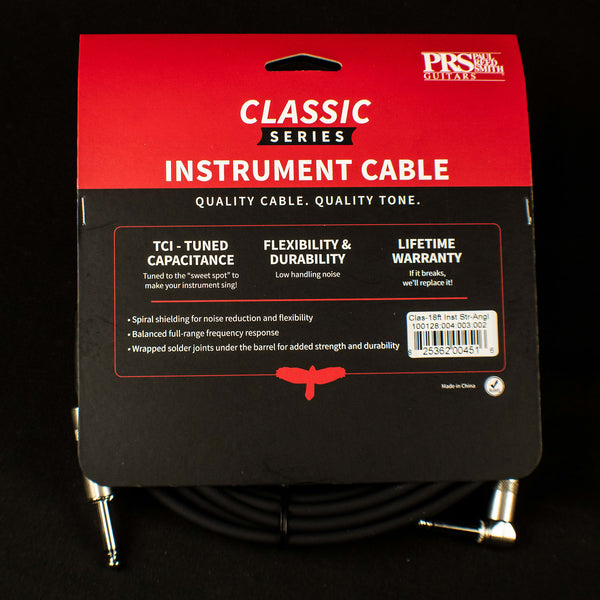Paul Reed Smith PRS Classic Instrument Cable 18' Straight-Angle